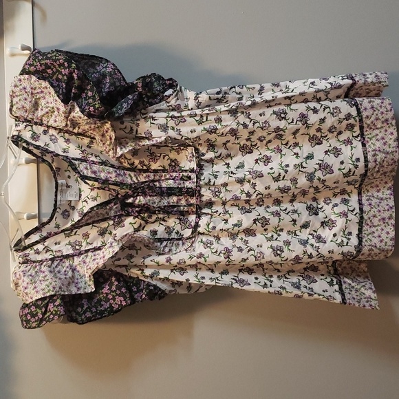 Carolina Belle Tops - Carolina Belle Ruffled Cap Sleeve Tie Front 100% Cotton Top, Small